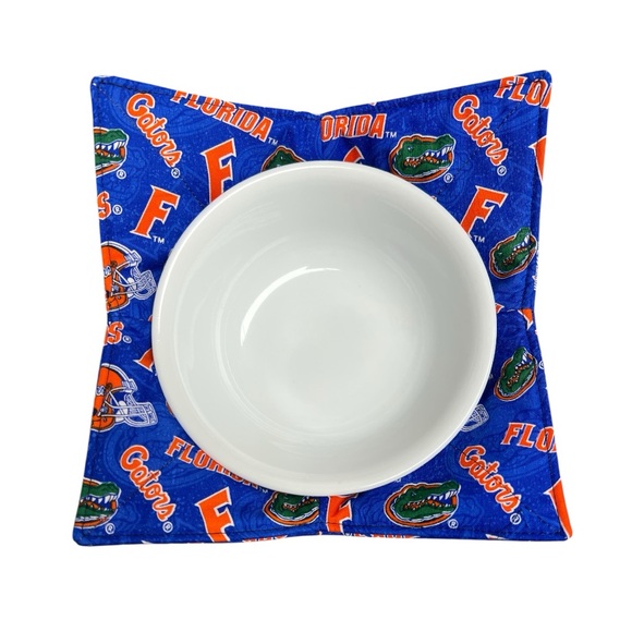 Hand Crafted Florida Gators Bowl Cozy Reversible Microwavable NCAA Team Fan Gift - Picture 11 of 14